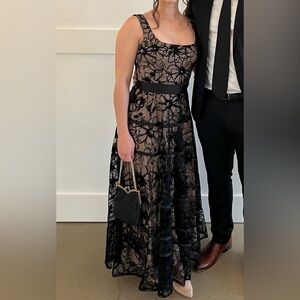 Taylor Black Floral Maxi Dress